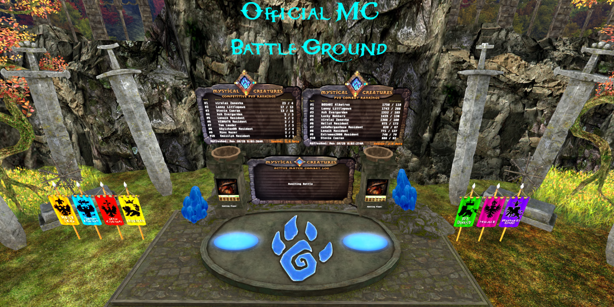 BATTLEGROUNDS - PVP BAttles at Sirens Hollow- Come Battle or learn how! 12 Noon SLT